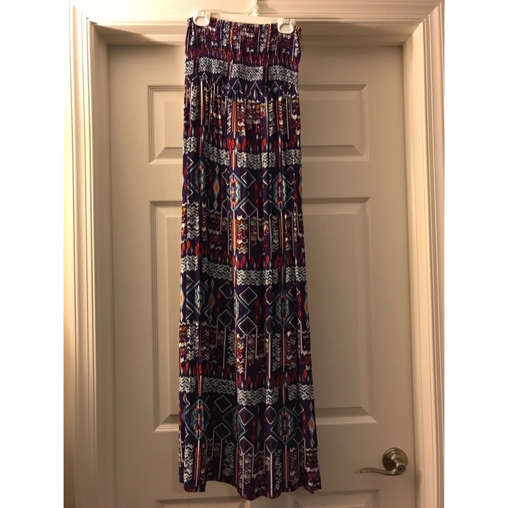 Aztec print maxi dress